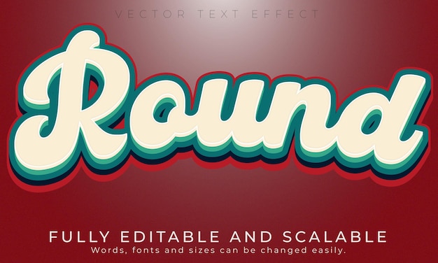 Editable Retro Vintage text effect