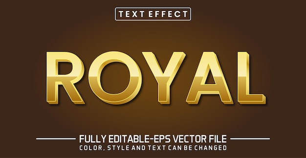 Vector editable royal text effect