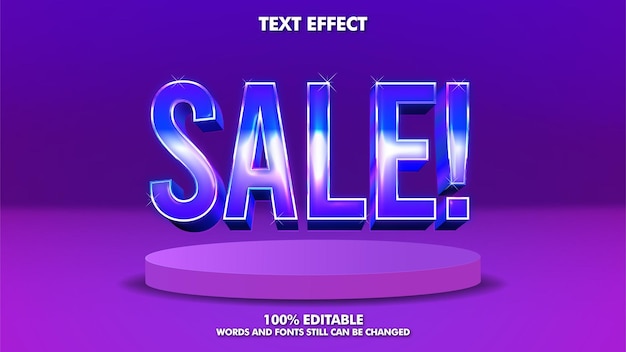 Editable sale banner text effect