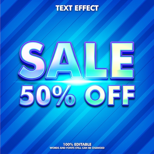 Editable sale sticker text effect for bussiness
