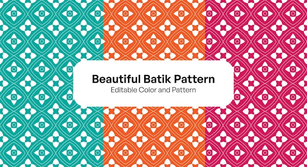 Vector editable seamless modern base batik with various color and pattern vector for textile purpose