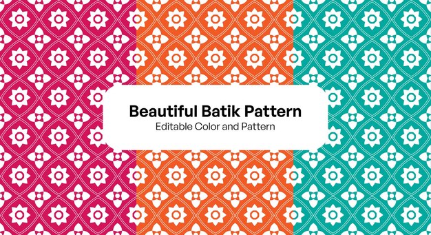 Vector editable seamless modern base batik with various color and pattern vector for textile purpose