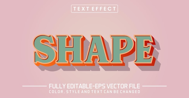 Editable Shape text effect