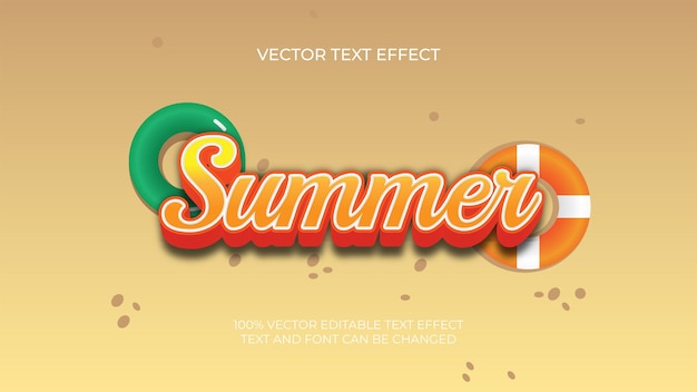 Editable simple summer text effect