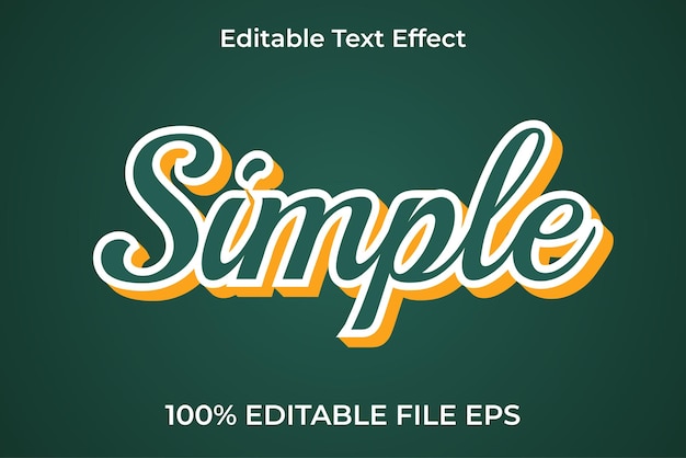 editable simple text effect word and font can be changed