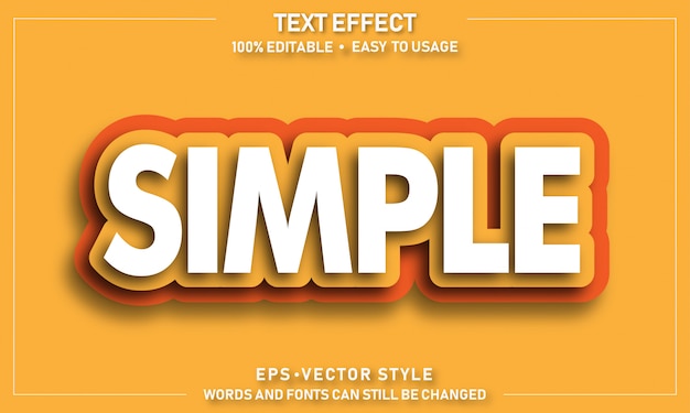 Editable Simple Text Effect 