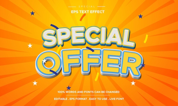 Editable special offer text effect