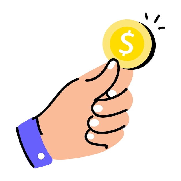 An editable sticker icon of dollars