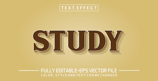 Editable Study text effect