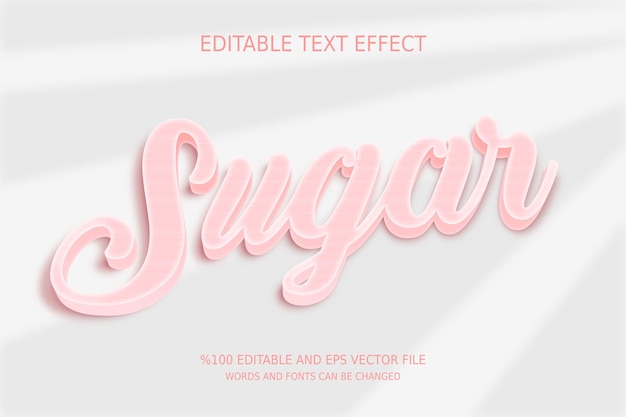 Editable Sugar Text Effect