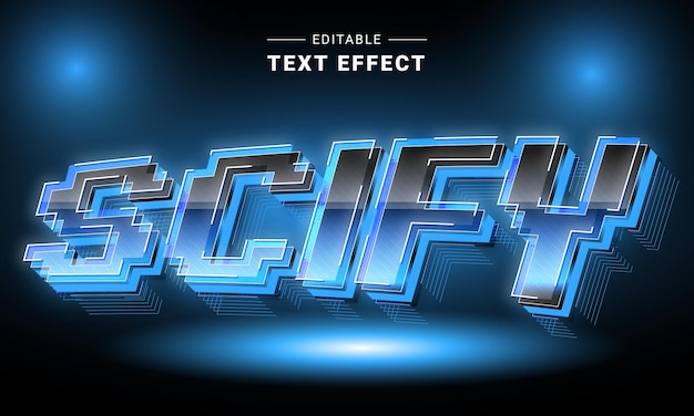 Editable techno text effect for illustrator