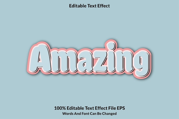 editable text amazing words and font can be changed