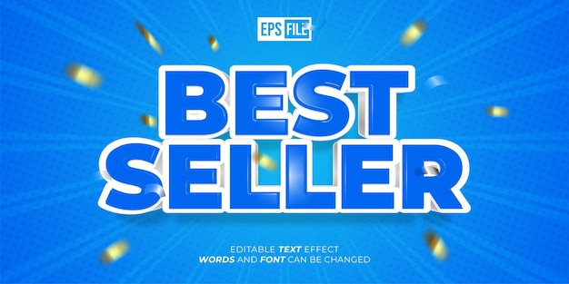 Editable text best seller 3d style text effect