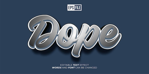 Editable text dope 3d style text effect