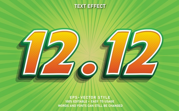 Editable Text Effect 12.12 Sale