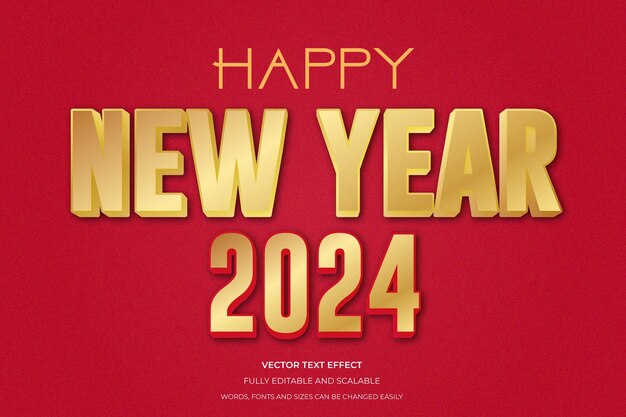 Editable text effect 3d and new year font style