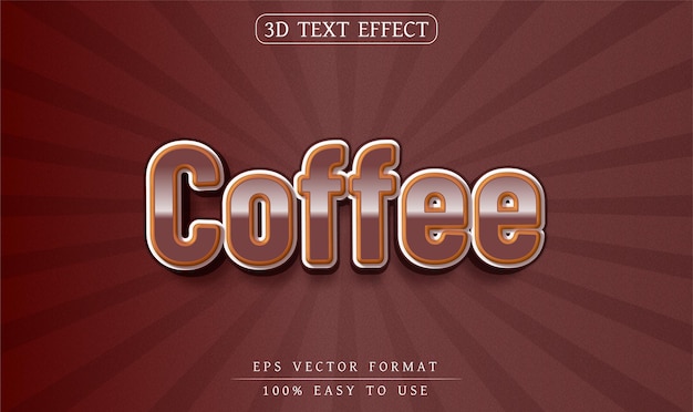 Editable text effect 3d text style