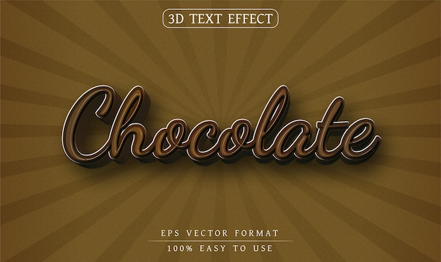 Editable text effect 3d text style