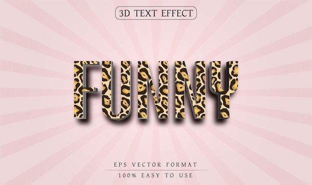 Editable text effect 3d text style