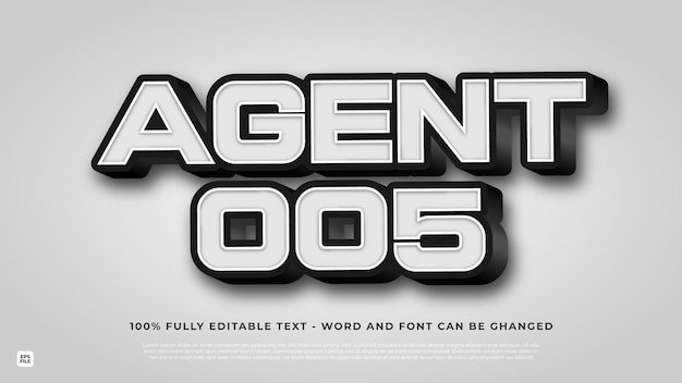 Editable text effect 3d with Film movie theme