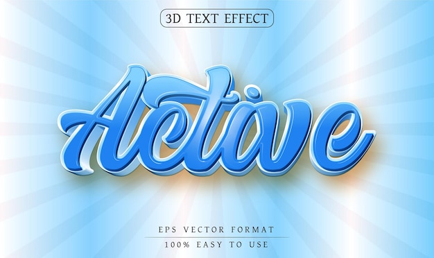 Editable text effect in 3d words font styles