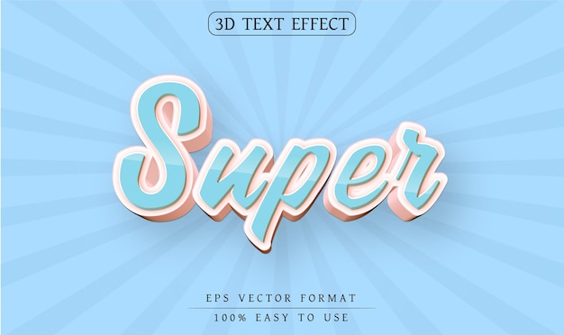 Редактируемый текстовый эффект в стилях шрифта 3D-слов