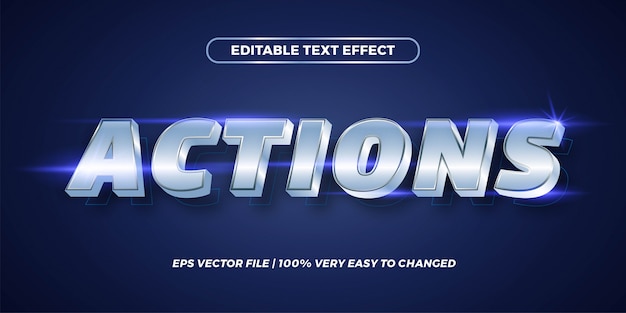 Editable text effect - Actions text style   concept