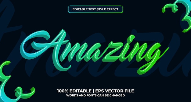 Editable text effect. amazing text style effect