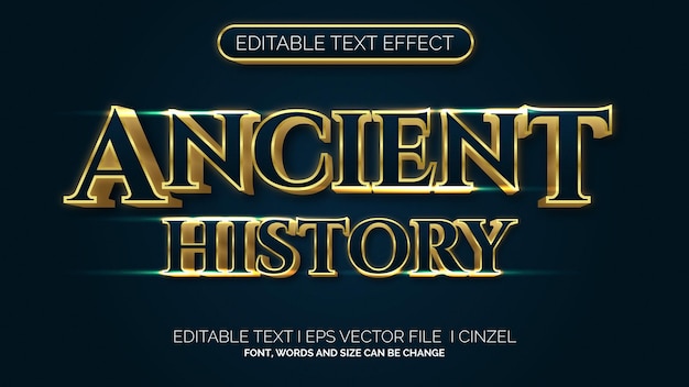 Editable Text Effect Ancient History