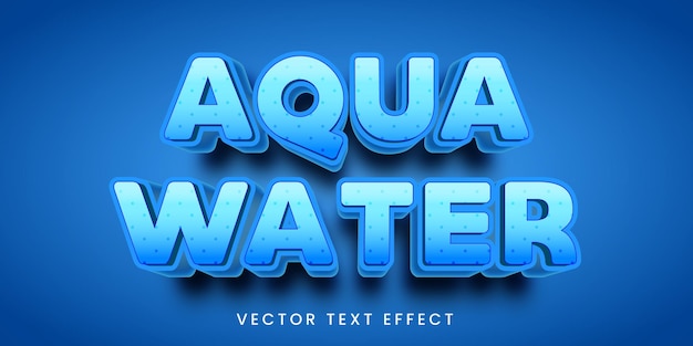 Editable text effect in aqua water style