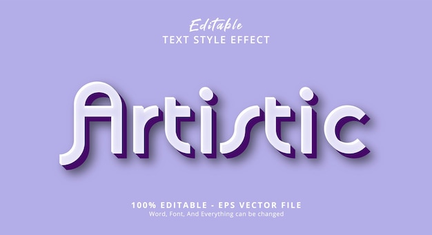 Editable text effect, Artistic text on simply layered style