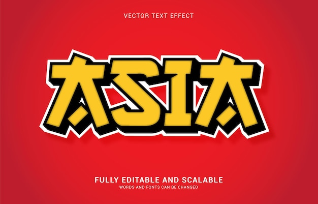 Editable text effect Asia style can be use to make Title