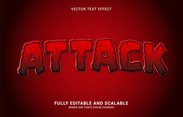Editable text effect Attack style can be use to make Title