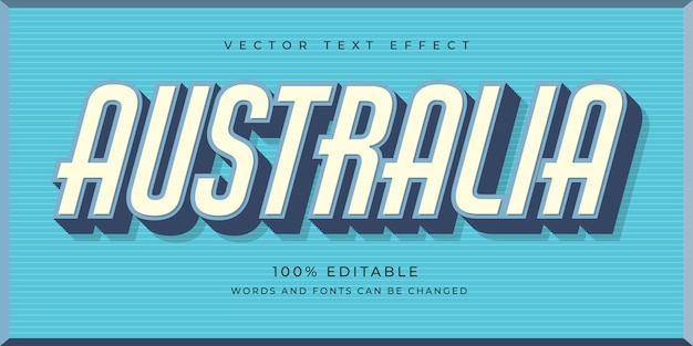 Editable Text Effect Australia Concept