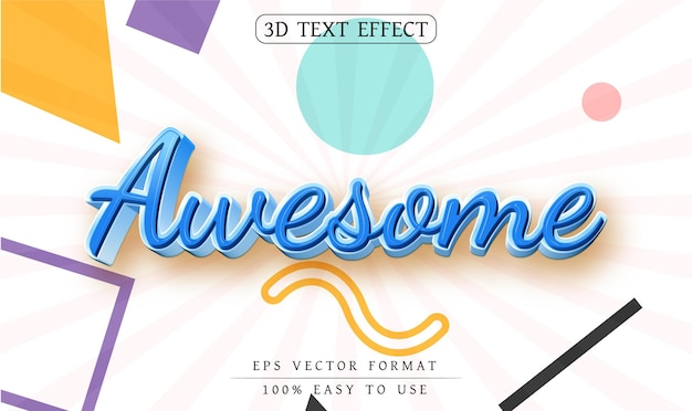 Editable text effect awesome style