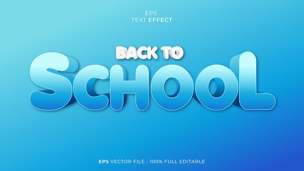 Editable Text Effect Back To School