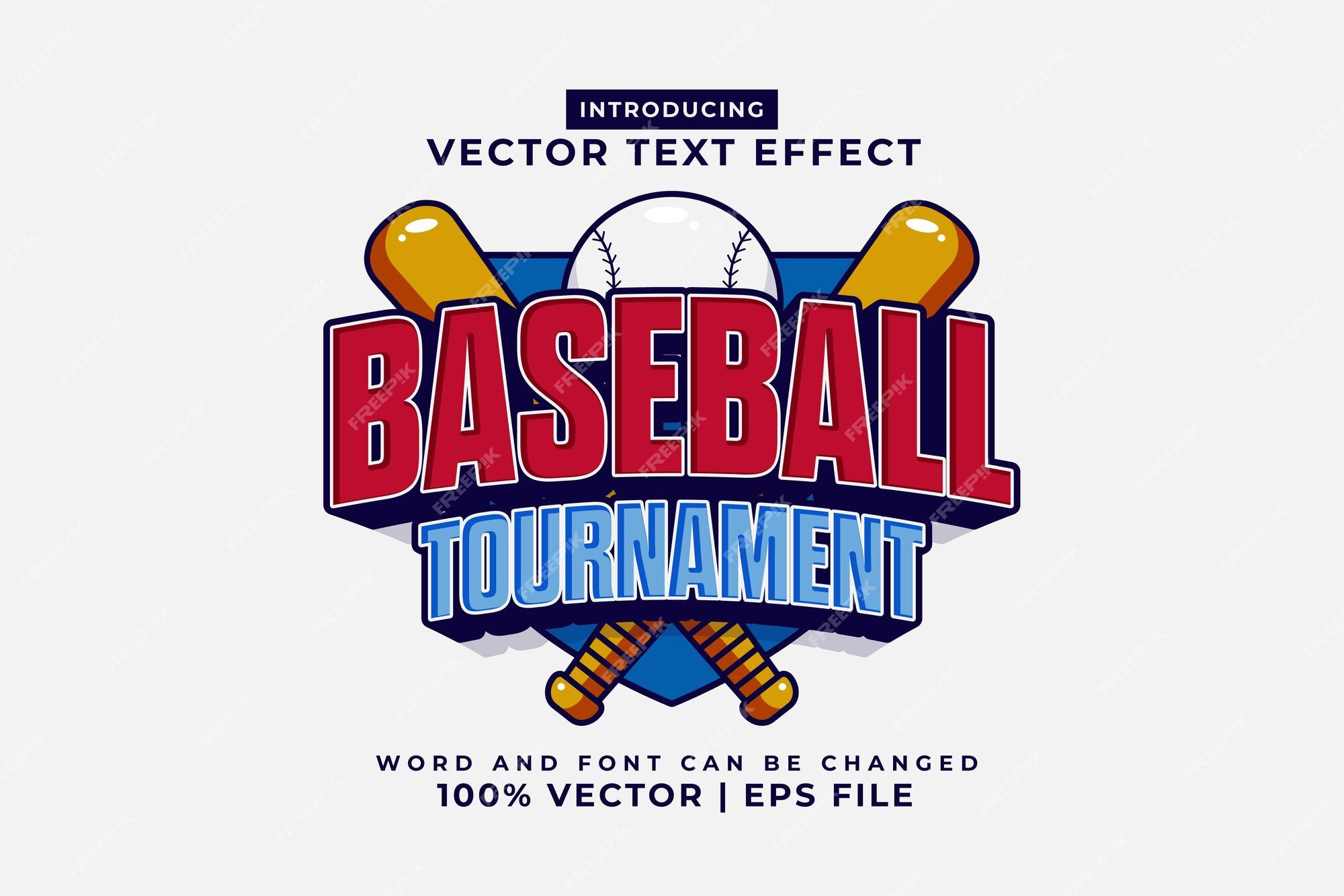 Premium Vector  Baseball championship logo design template