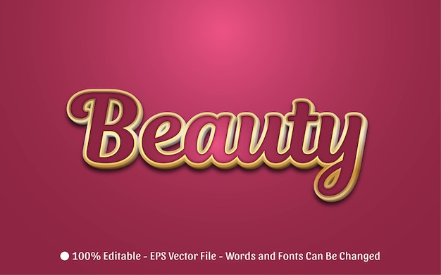 Editable text effect, beauty style illustrations