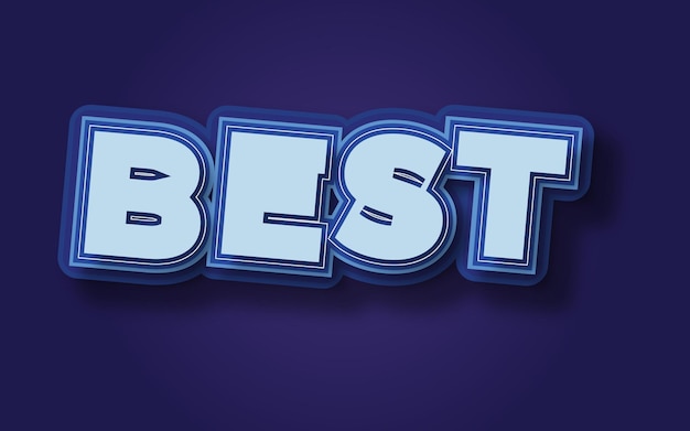 Editable text effect best style premium vector