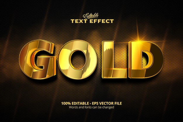 Editable text effect, Black Background, cloud and light background, Gold text