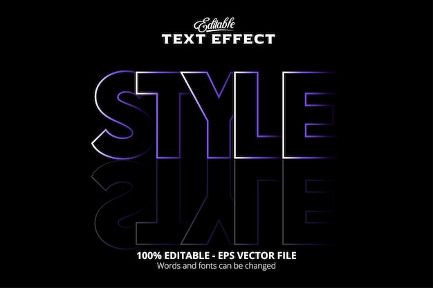 Editable text effect black background style text effect