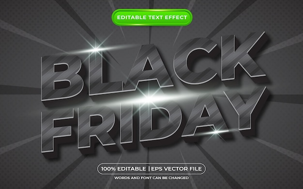 Editable text effect black friday sale