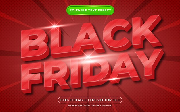 Editable text effect black friday