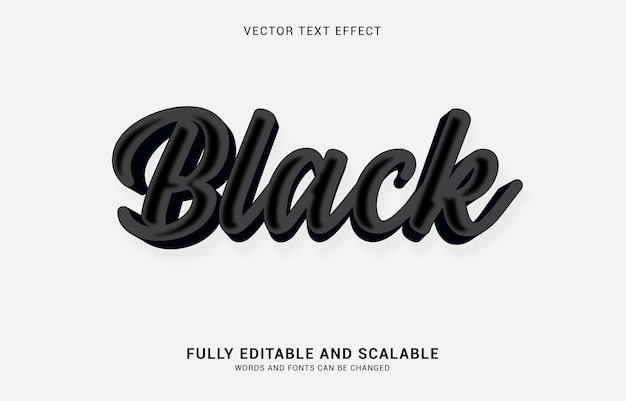 Editable text effect Black style can be use to make Title