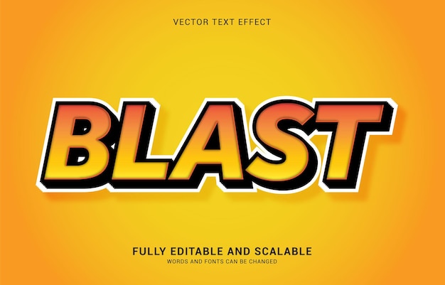 Vector editable text effect blast style can be use to make title