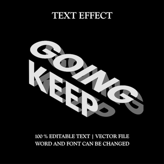 Vector editable text-effect blijft zwart