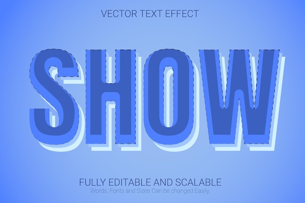 editable text-effect blue color text style