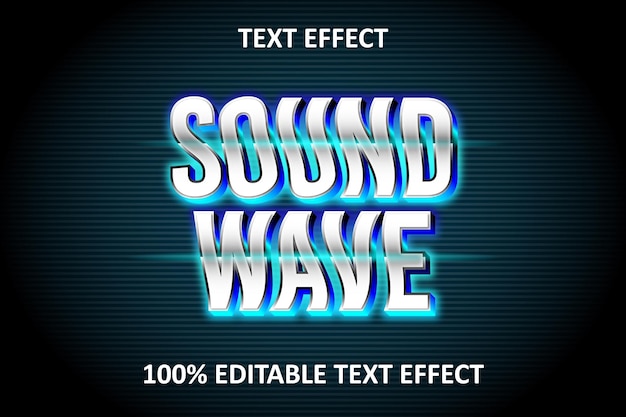 Vector editable text effect blue cyan