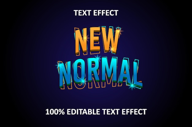 Vector editable text effect blue