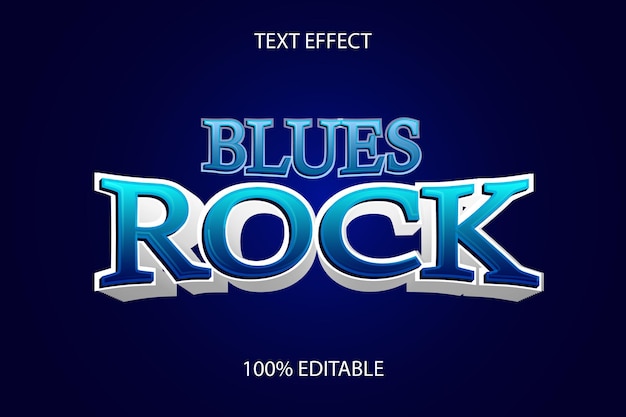 Editable Text Effect BLUES ROCK